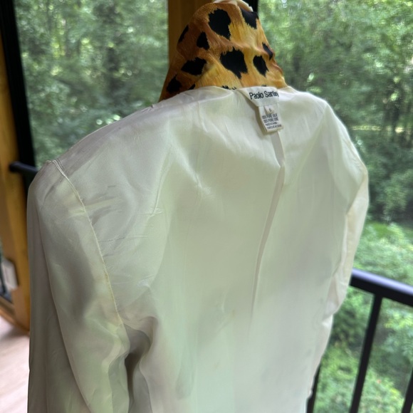 Paolo Santini All Silk Cheetah Print Jacket Vintage Shoulder Pads ~ 6 - Picture 14 of 15